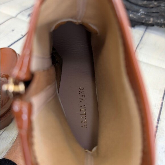 AZALEA WANG WHAT YOU LOVE CHUNKY BOOTIE IN COGNAC - Picture 8 of 16